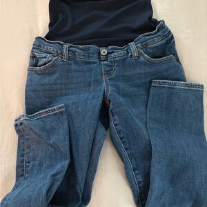 Abercrombie & Fitch Women's Straight Leg Blue maternity jeans